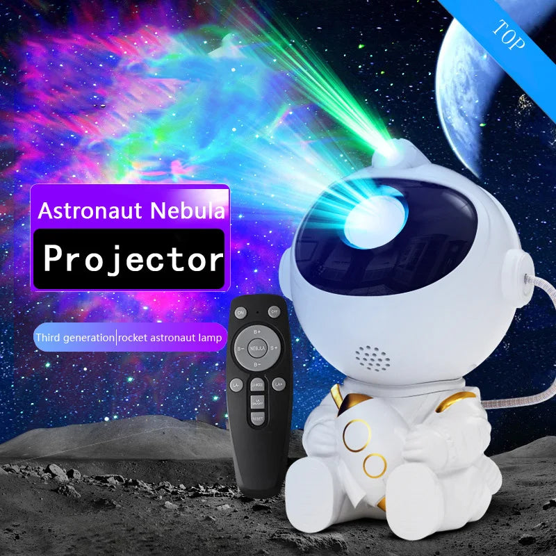 Galaxy Star Projector – Astronaut LED Night Light with Remote, Bluetooth Speaker for Bedroom, Gaming & Party