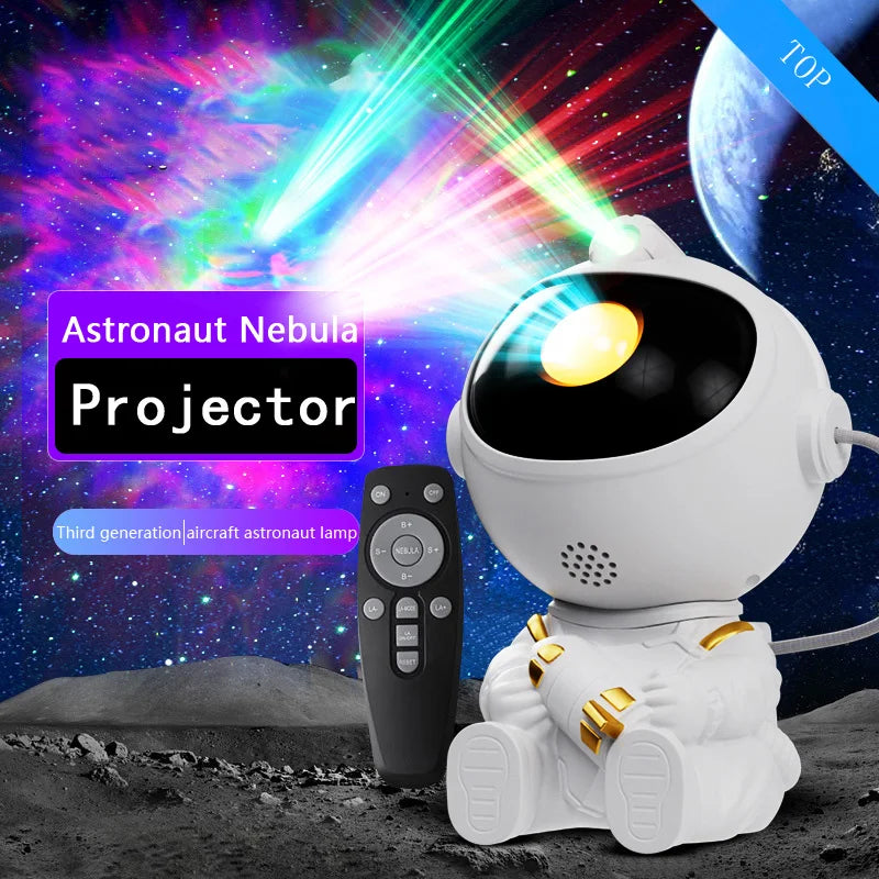 Galaxy Star Projector – Astronaut LED Night Light with Remote, Bluetooth Speaker for Bedroom, Gaming & Party