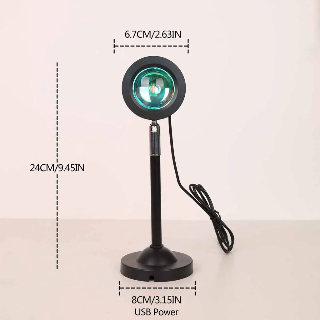 Sunset Lamp Projector – 16 Colors RGB LED Sunset Light with Remote for Bedroom, Photography & Aesthetic Decor