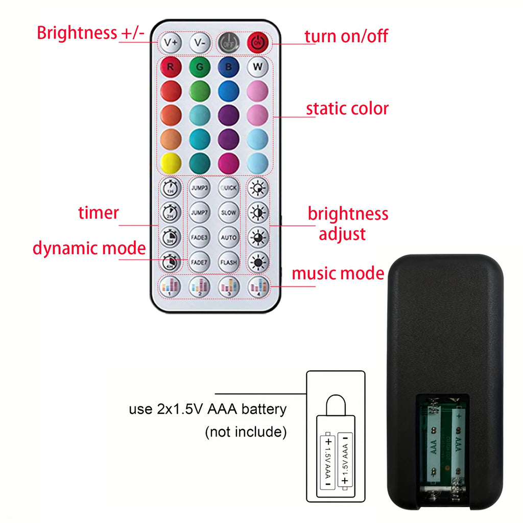 Music Sync RGB LED Strip Lights – App Control & Remote, Color Changing for Bedroom, Party, TV Backlight
